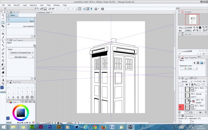 Manga Studio 5 EX  - Doctor Who Tardis