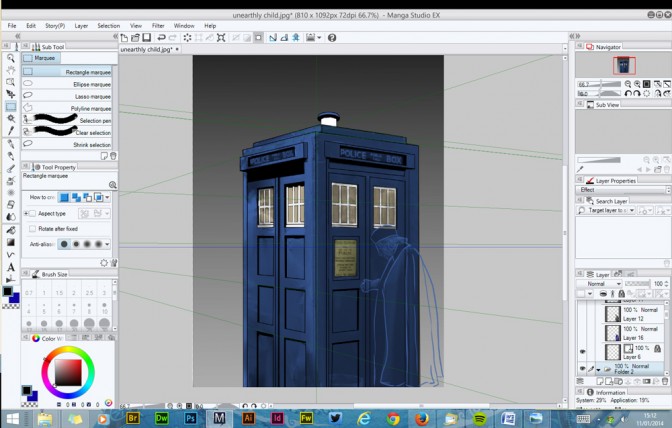 Manga Studio 5 EX  - Doctor Who Tardis