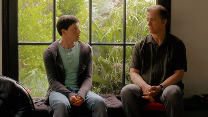 Blake Bashoff as JEFF and Michael O’Keefe as SAM in FINDING NEIGHBORS.